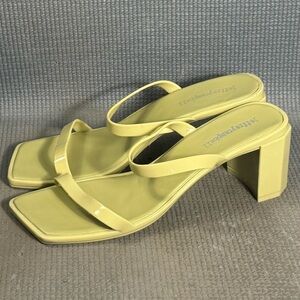 Jeffrey Campbell Jamm-3 Jelly Slide Sandals Lime Green Women’s Size 9 US 39 EU